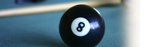 The eight ball is the last ball to hit in a game of pool. It's like life, this is when you have achieved the ultimate.
