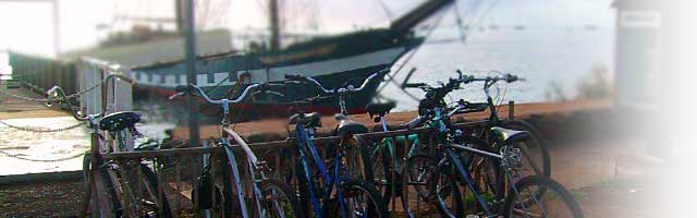 Bicycles at the pier