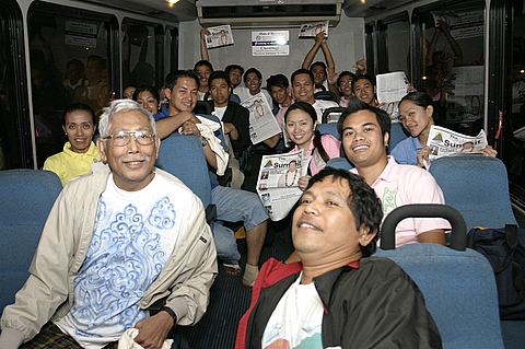 Ramon Obusan and his dance and music ensemble from the Cultural Center of the Philippines